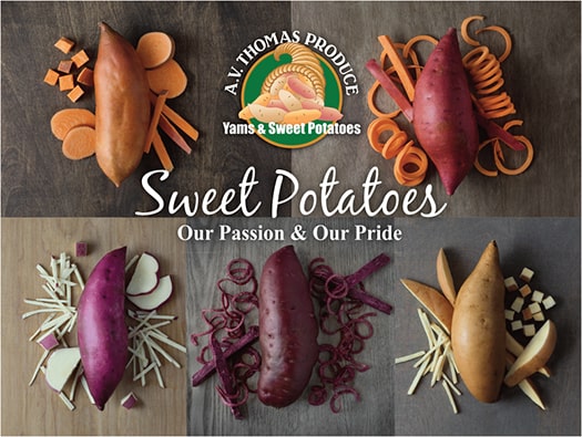 Different types of sweet Potatoes